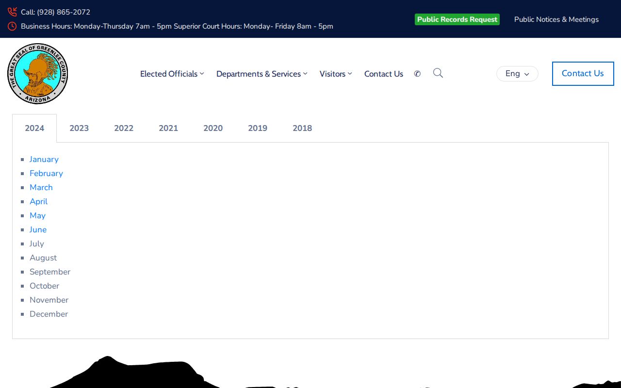 Greenlee County Sheriff GCSO Jail Logs archive page